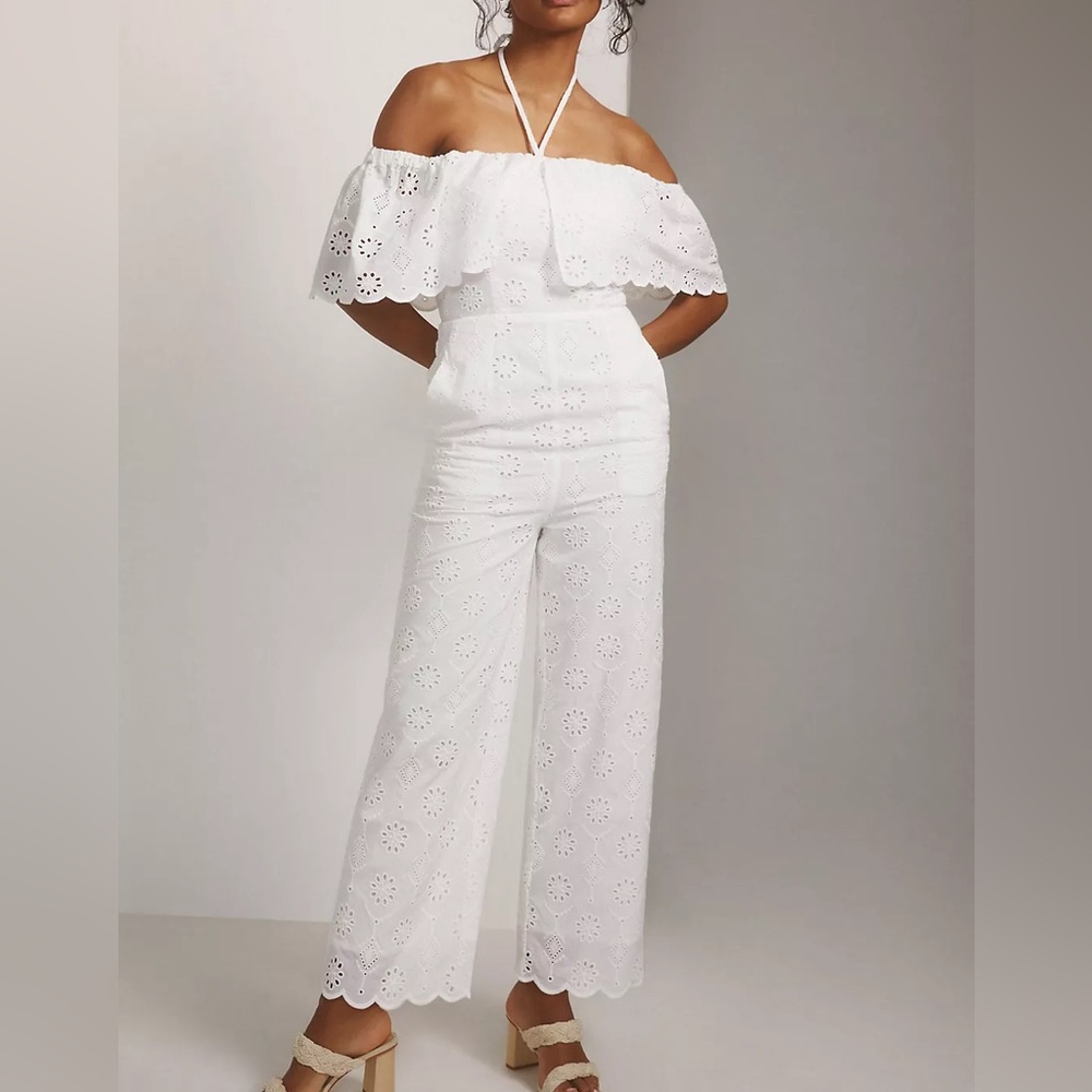 Maeve Eyelet Jumpsuit size 4